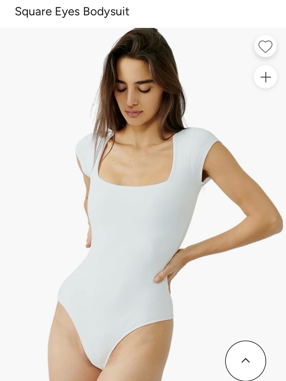 Free People Square Eyes Bodysuit - White